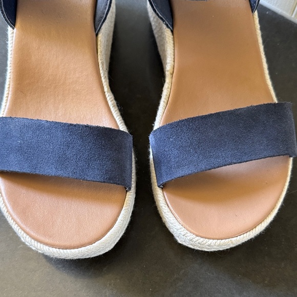 Sorel Navy Blue Wedge Sandals - Picture 7 of 8